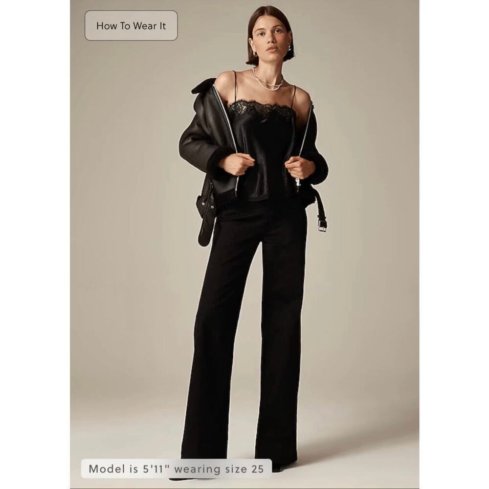 J.Crew Tall denim trouser in 1996 semi-stretch Black Jeans